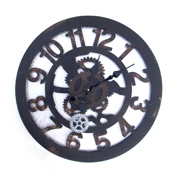 Wanduhr Vintage Shabby Retro Design groß 60 cm Wanduhr gross