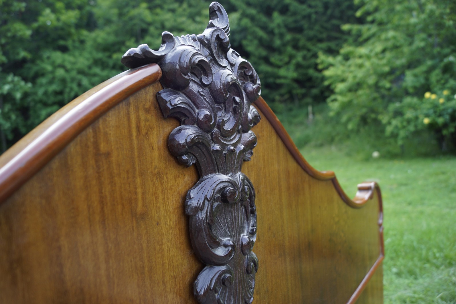 Bettrahmen Barockstil antik Doppelbett vintage