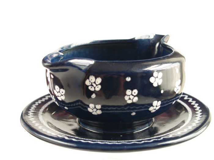Gmundner Keramik Sauciere Dirndl blau