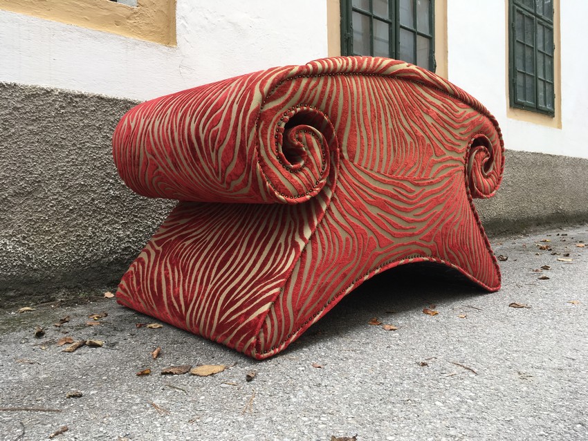 Bretz Zebra rot Mammut Stuhl Sessel orange