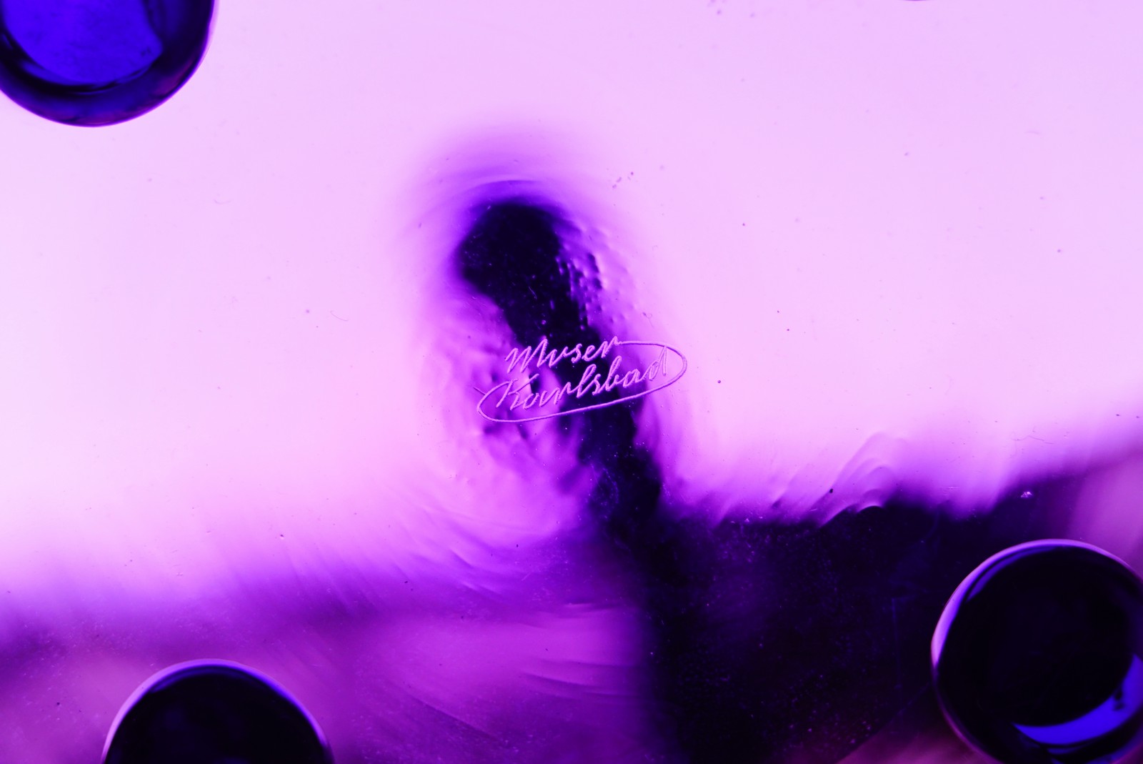 Deckeldose Schale Amethystglas Moser Karlsbad Amazonen signiert