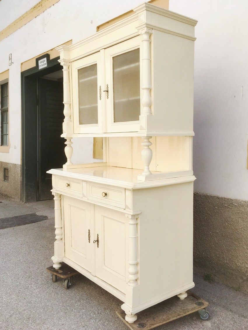 antiker Schrank creme Shabby Chic Buffet