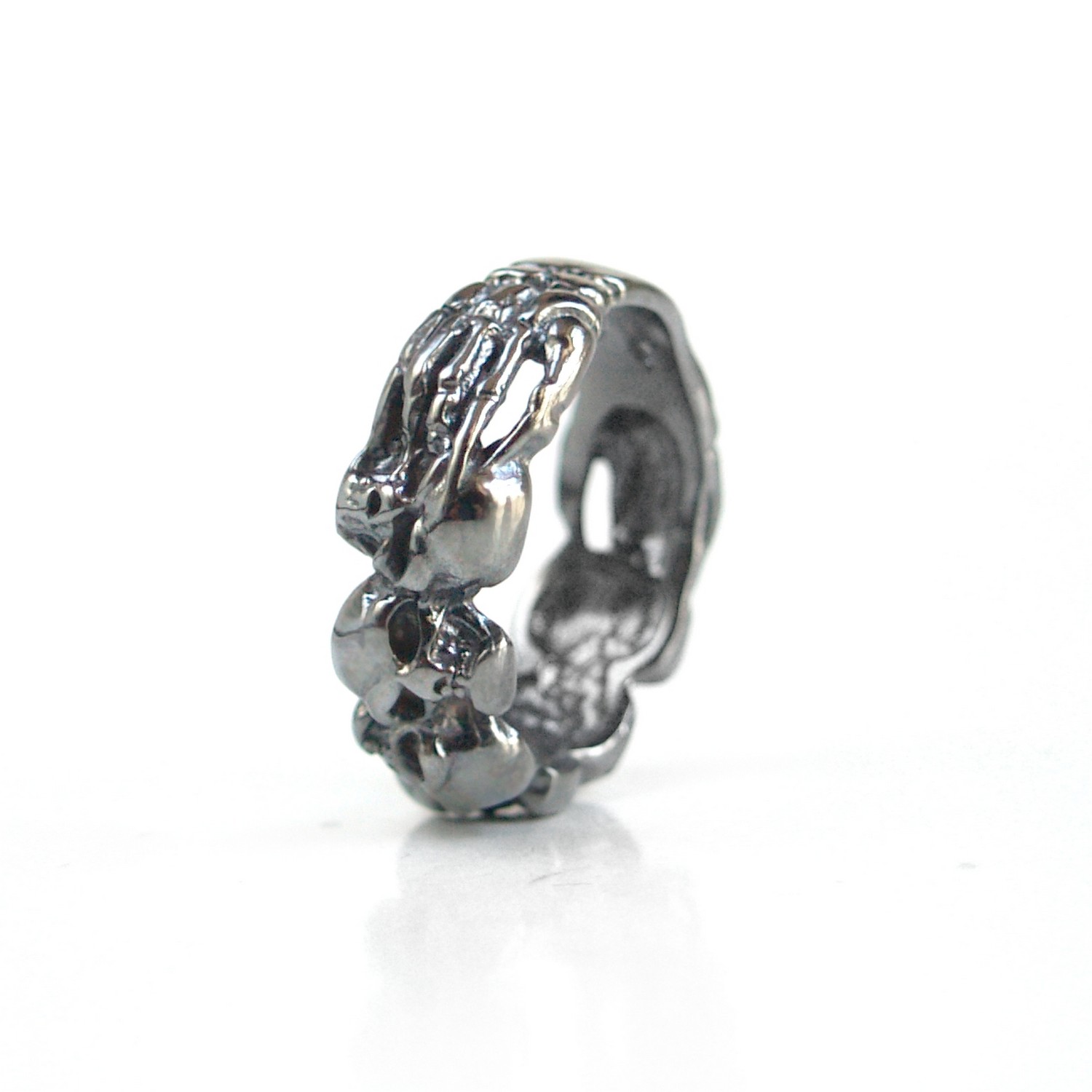 Ring 925 Silber Skulls Totenkopf Unisex Gr. 62 Ring Totenkopf Herrenring 925 Silber Handarbeit