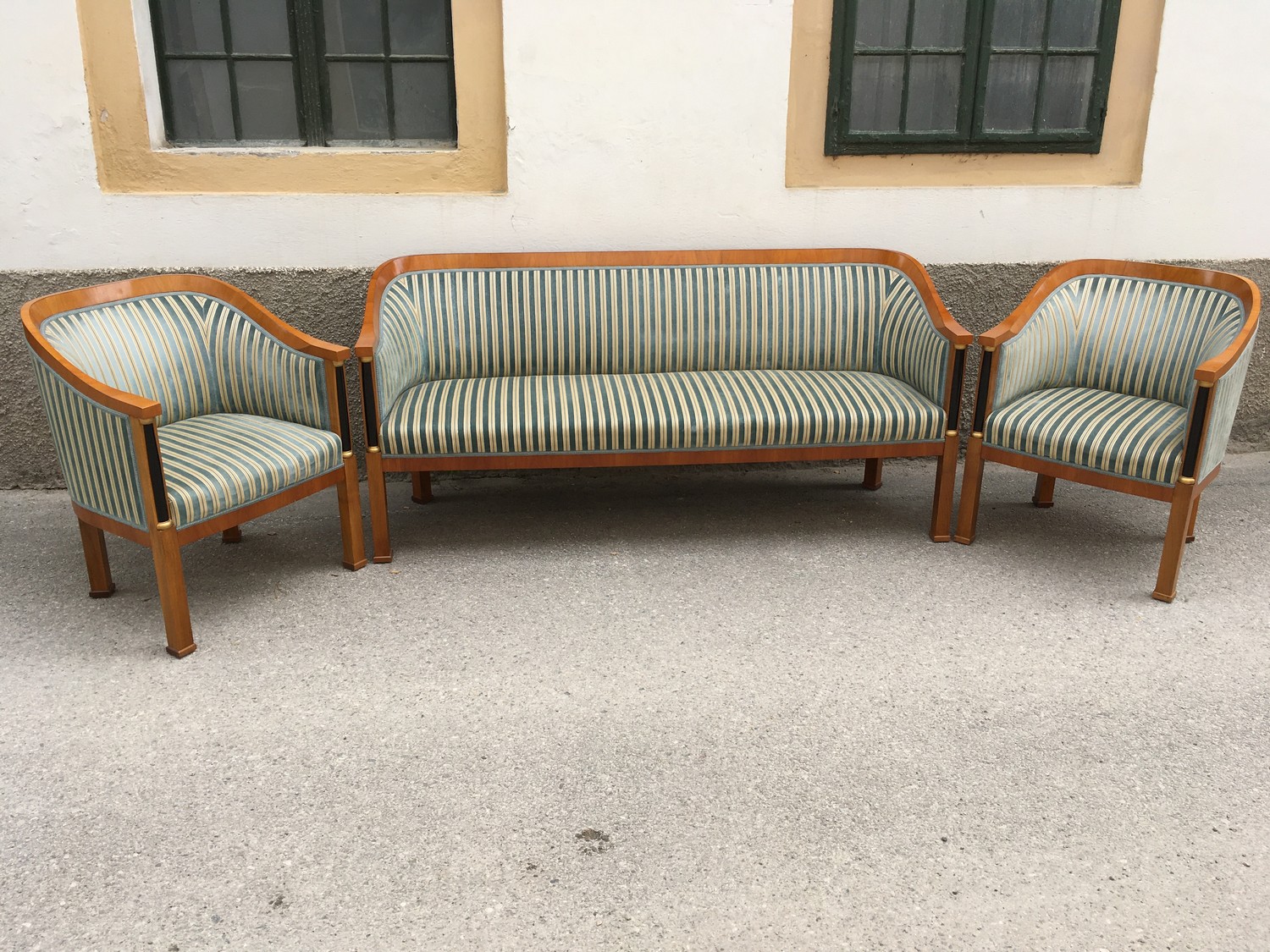 Sitzgarnitur Biedermeier Stil Sofa Tisch Sessel Sofagarnitur