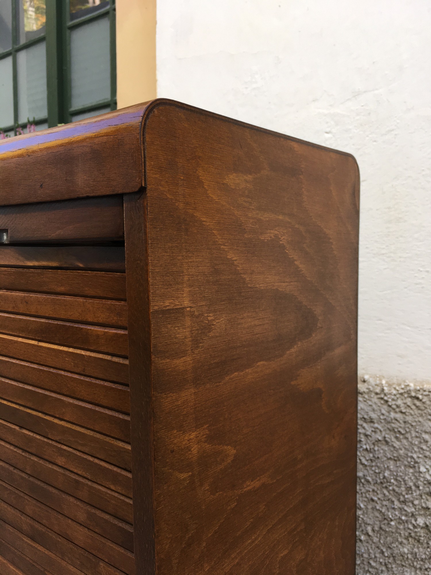 Rollladenschrank antik Artdeco Vollholz Möbel Jugendstil Fächer Laden kaufen