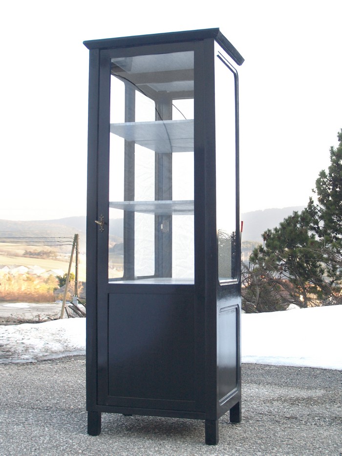 Vitrine antik Stil schwarz