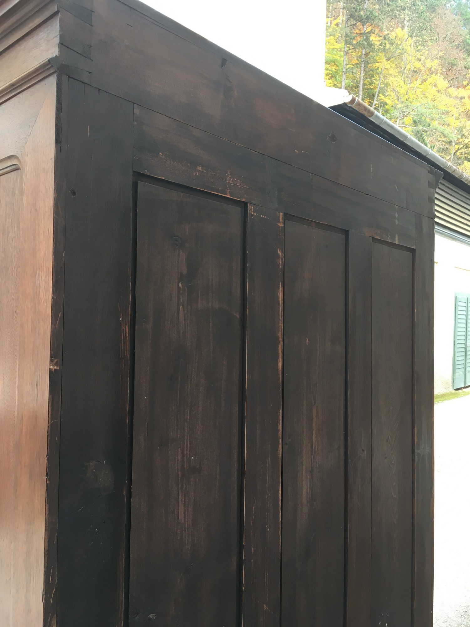 Historismus Schrank Kleiderschrank antik beschnitzt Wiener Pfeifenbarock