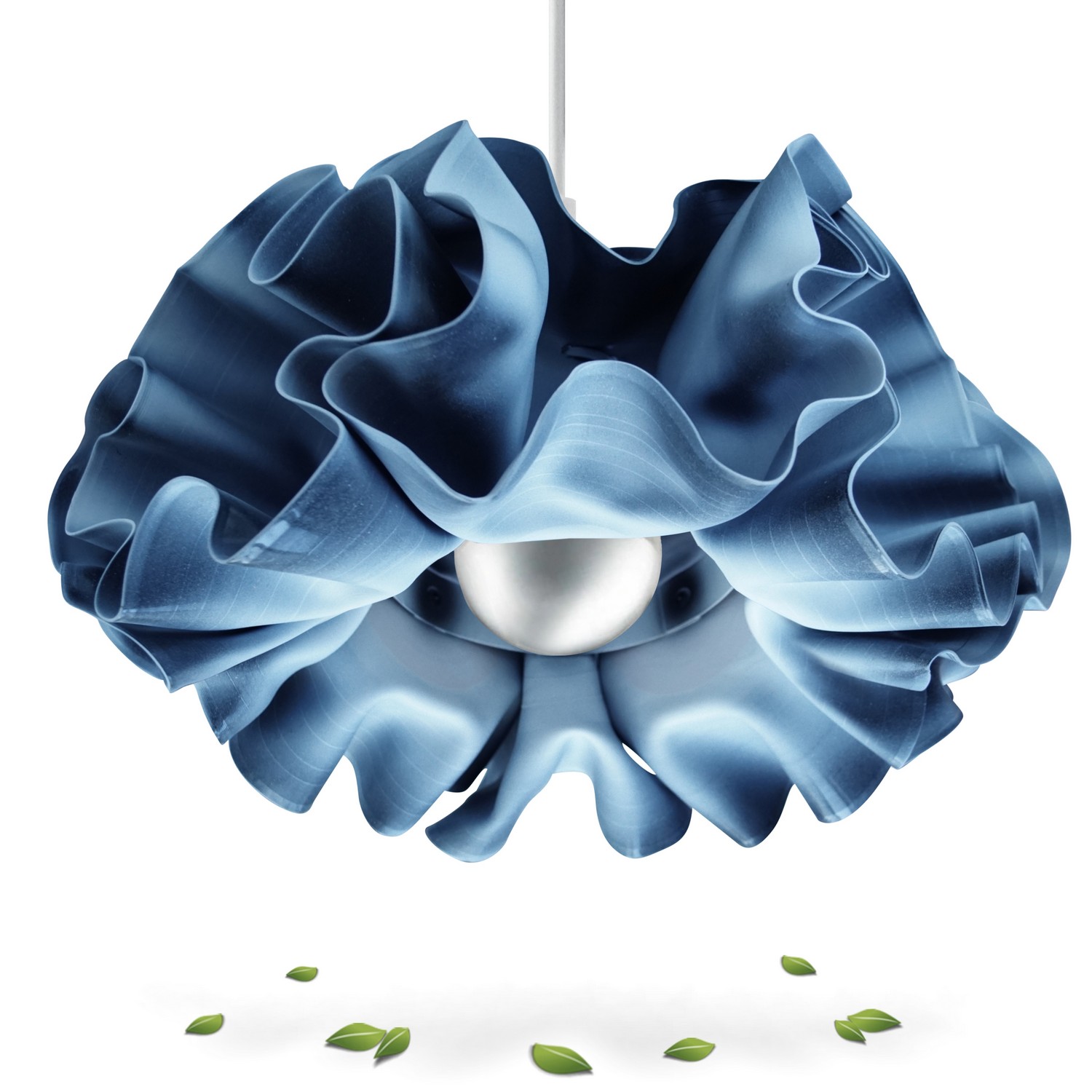 Hängelampe Vinyl "Schallplatten" Lampe Retrodesign blausilber Schönheit! Hängelampe Vinyl "Schallplatten" Lampe Retrodesign blausilber Ruffle Design