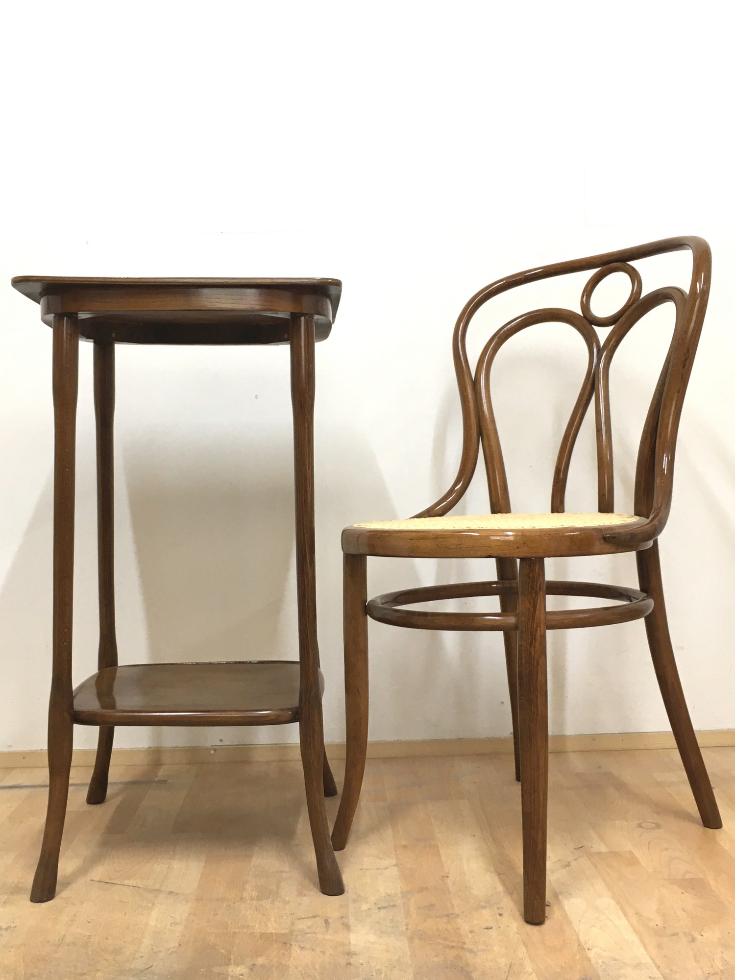 Kohn Bugholz Stuhl Sessel antik