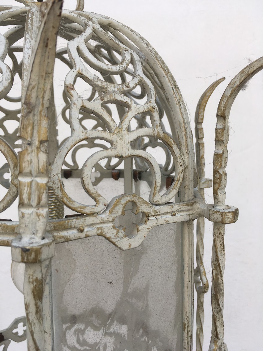 Schmiedeeisen Luster Vintage Lampe Laterne Haus Hof Bauernlampe