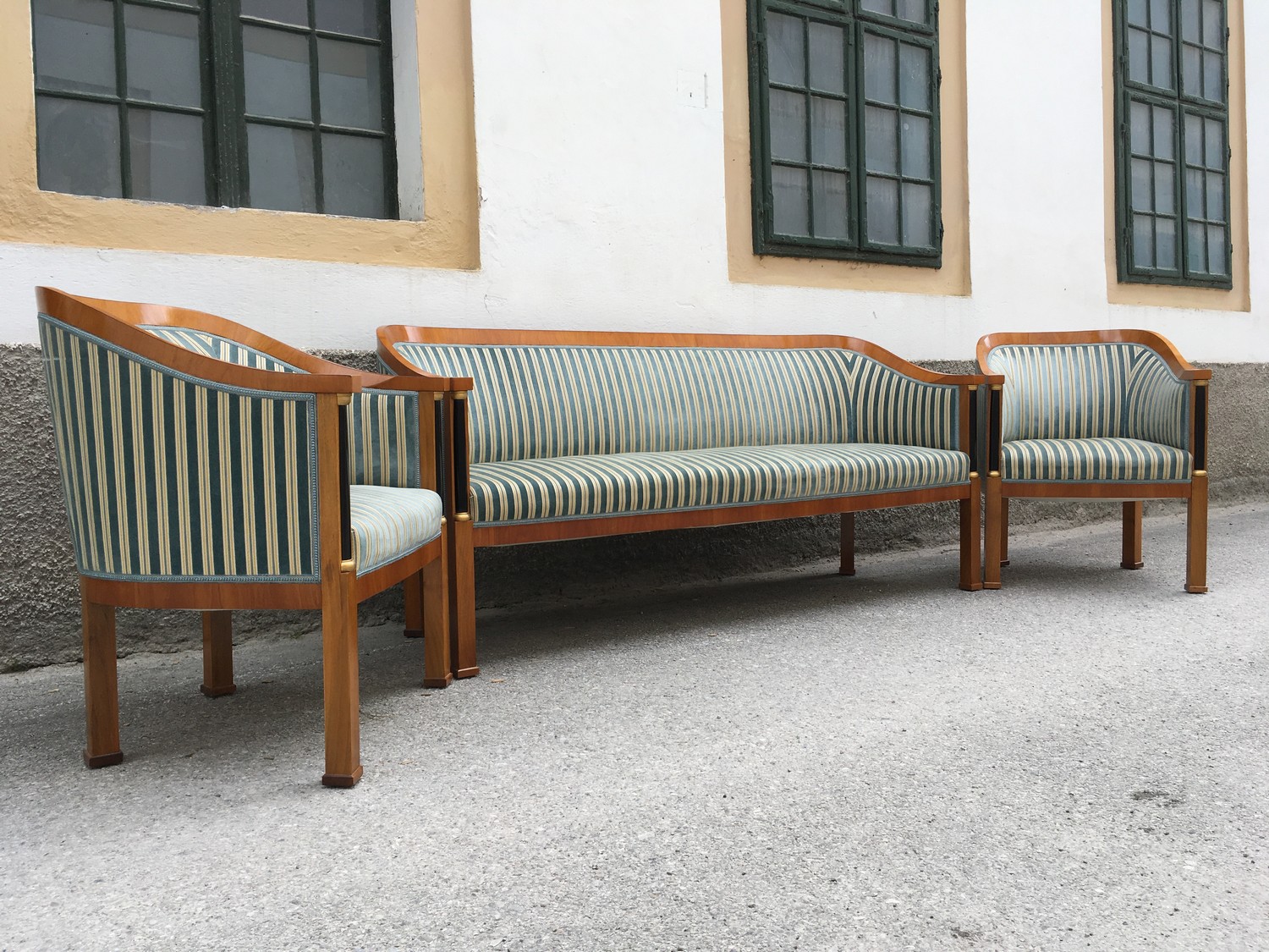 Sitzgarnitur Biedermeier Stil Sofa Tisch Sessel Sofagarnitur