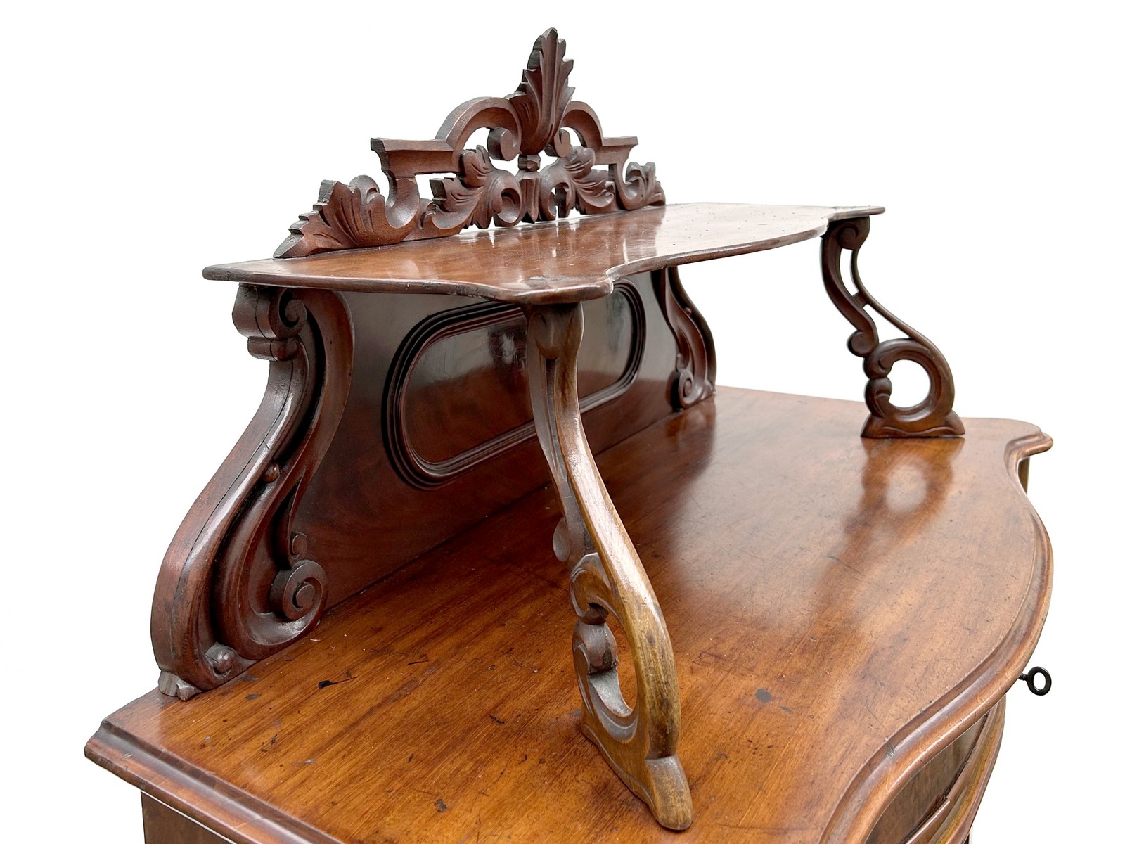 Spätbiedermeier Vertiko Halbschrank ca. 1860 mit Aufsatz antik