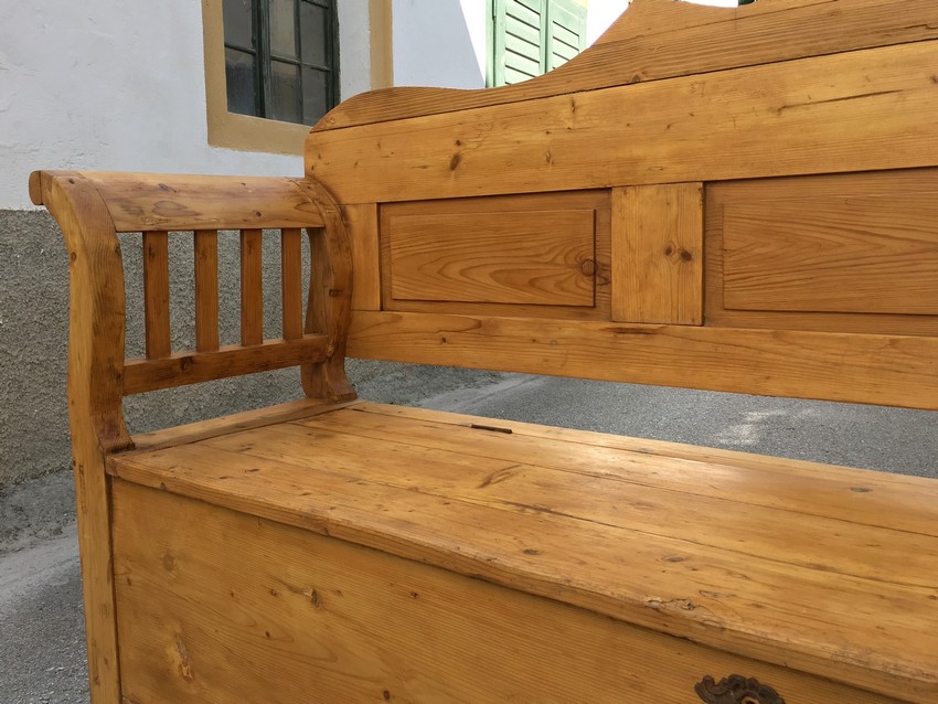 Weichholz Truhenbank