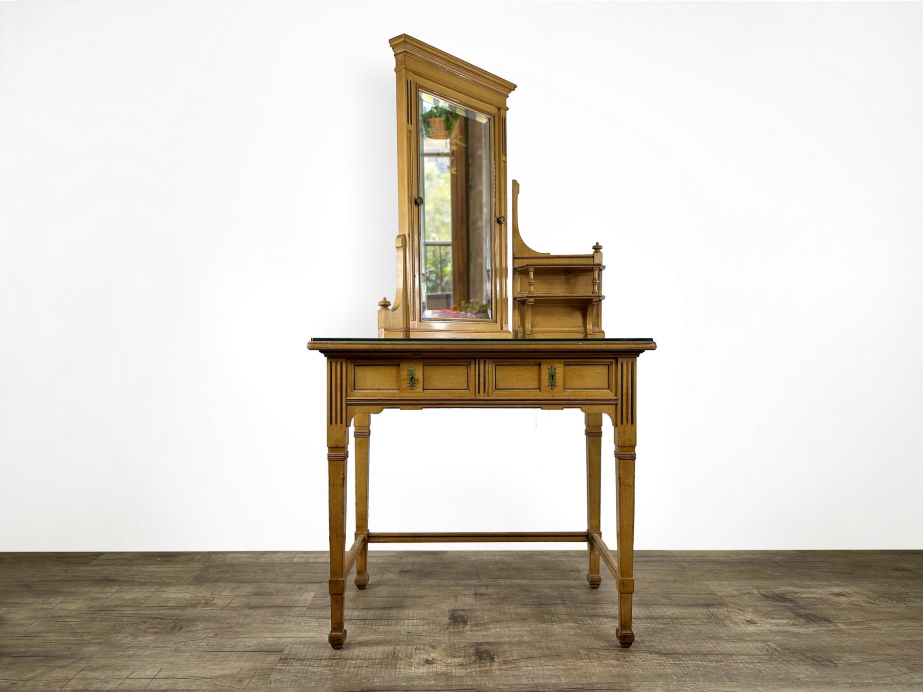 Antiker Schminktisch Wiener Moderne Gesamtansicht seitlich