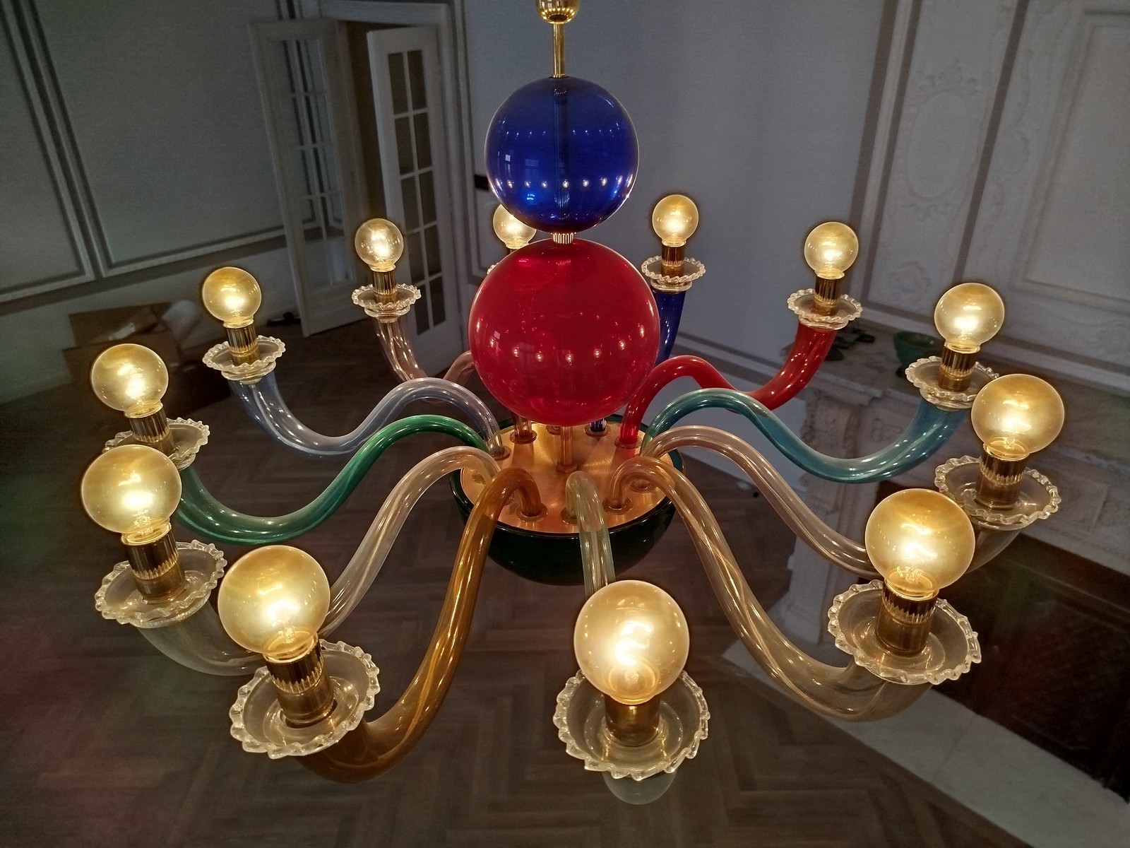 Gio Ponti Venini Kronleuchter 99.80 Multicolor 12-armig Gio Ponti Venini Kronleuchter 99.80 Multicolor 12-armig