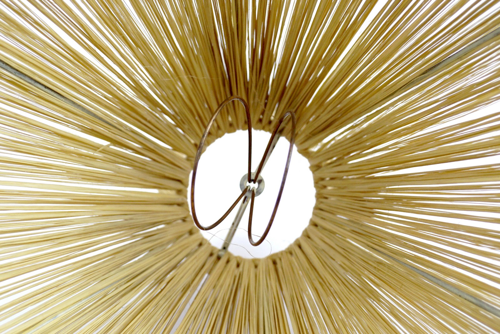 Gmundner Keramik Fink Tischlampe Afrikanerin Bastschirm Vintage