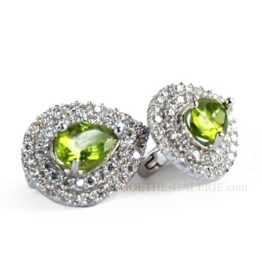 925 Silber Ohrstecker Peridot