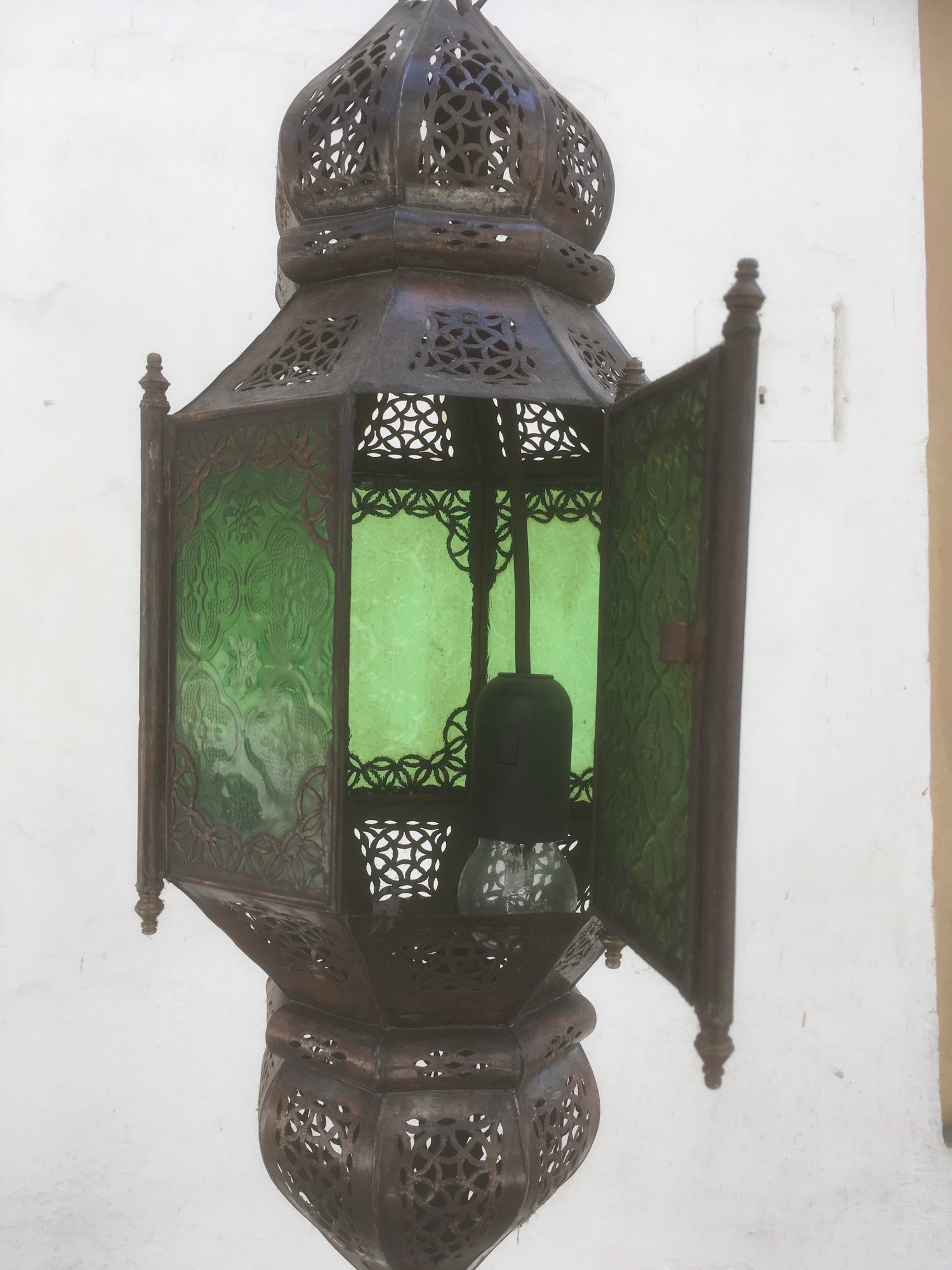 Leuchter Luster Orient Gläser Kupfer Laterne Tiffany Marokko