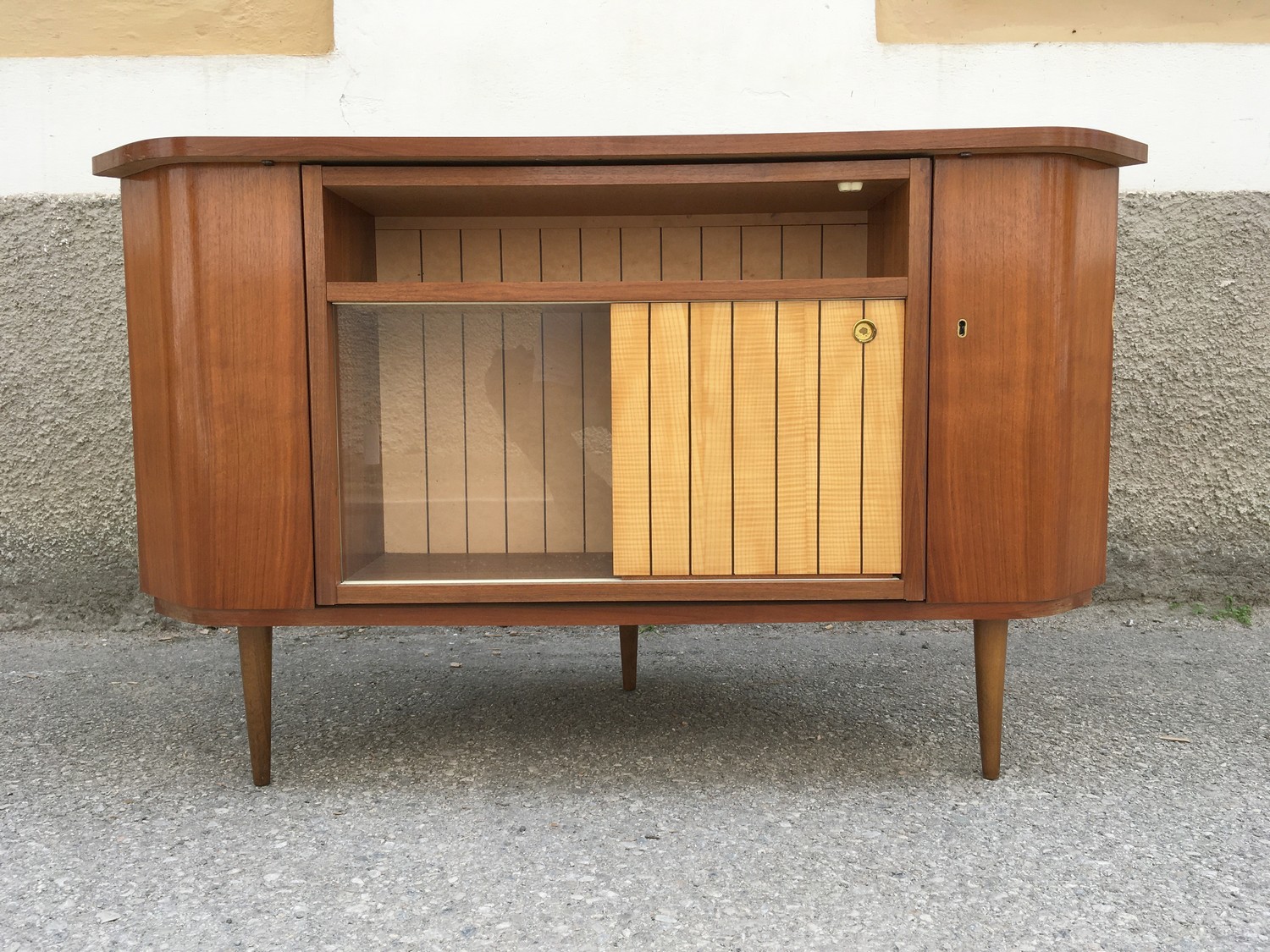 Barschrank Kommode Eckschrank Vintage Drehbar Original Retro