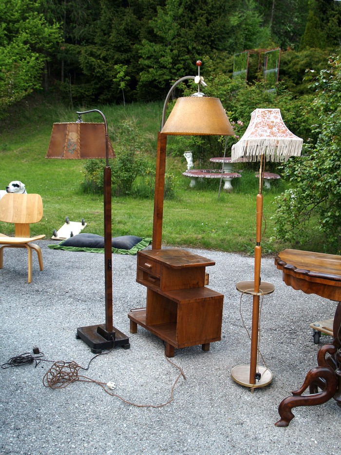 Stehlampe Midcentury Nierentisch 50er 60er-Jahre