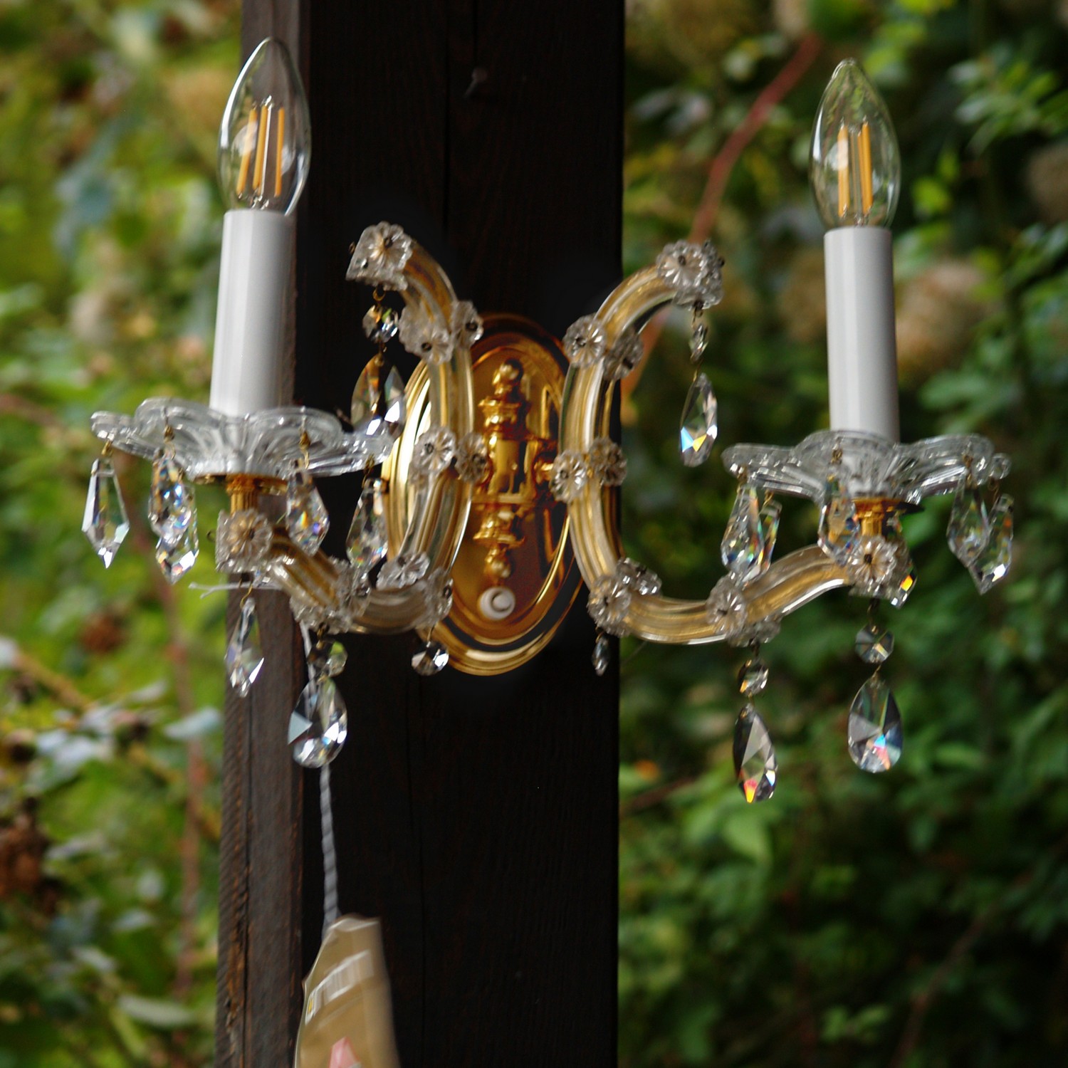 Wandlampe Maria Theresia Bleikristall funkelnder Kristallleuchter Wandlampe Bleikristall neuwertig Maria Theresia Bleikristall