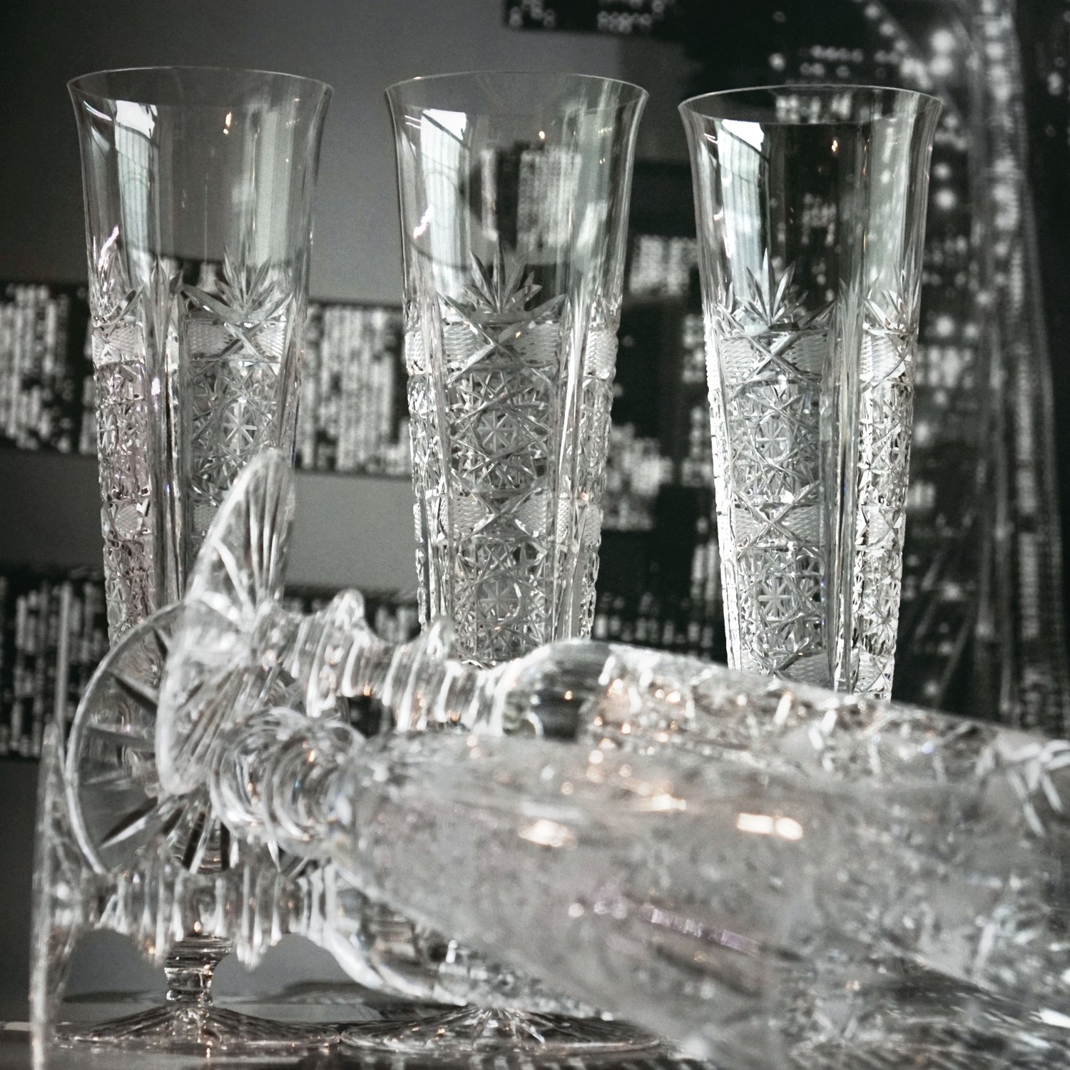 Sektgläser Bleikristall Sektflöten Riedel handgeschliffen