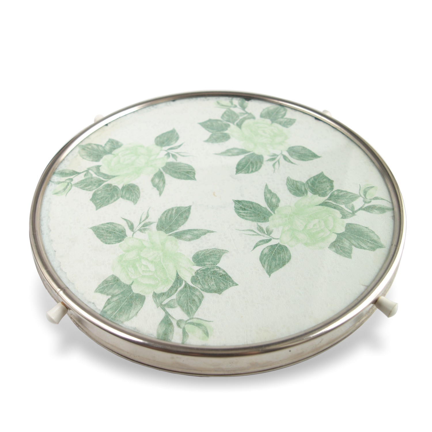 Tortenteller Vintage Tortenplatte ArtDeco Drehteller florales Motiv Vintage Tortenteller
