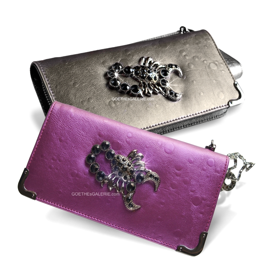 Brieftasche Portemonnaie mit plastischem Skorpion Brieftasche Portemonnaie mit plastischem Skorpion