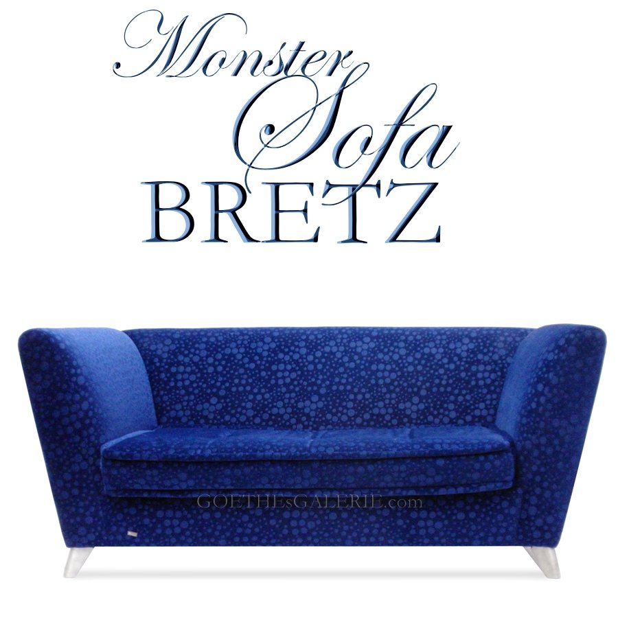 Bretz Sofa Monster blau 2-Sitzer Designklassiker Bretz Monster Sofa blau Samtstoff