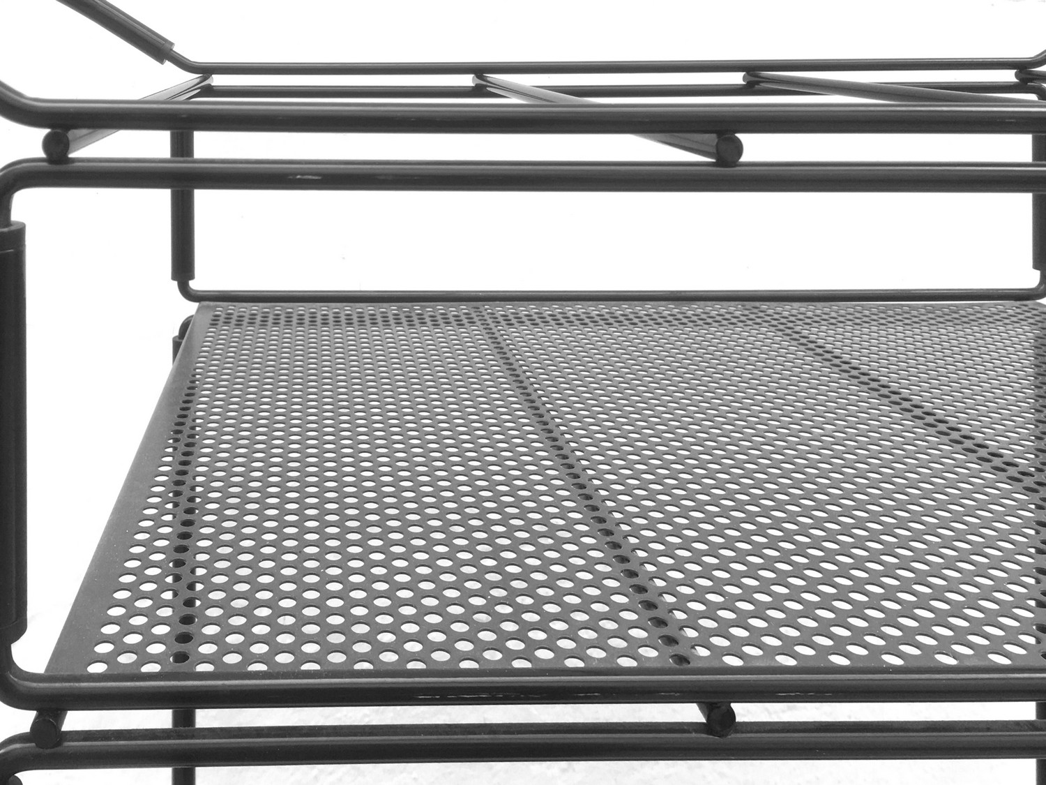 Metall Barwagen noir Industrialdesign Serviertisch Retro Metallmöbel