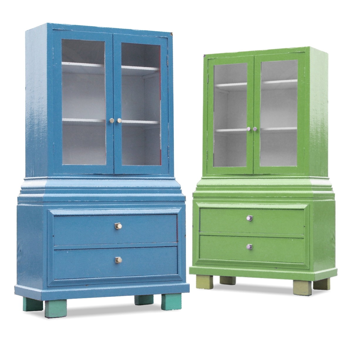 Küchenschrank antik grün