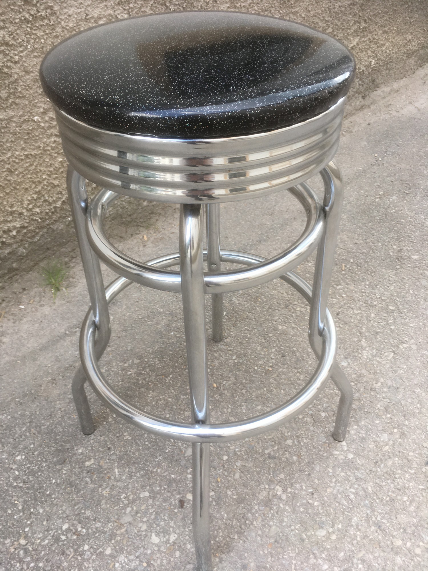 Barhocker American Rockabilly Stahlrohr Retrodesign Diner 50s Stuhl