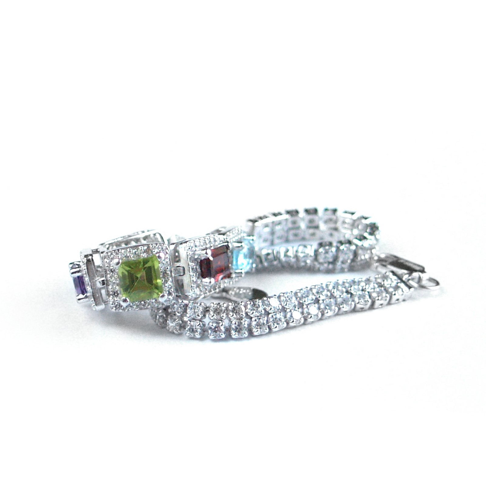 Armband Silber 925 Damenarmband Topase Edelsteine handgefertigt