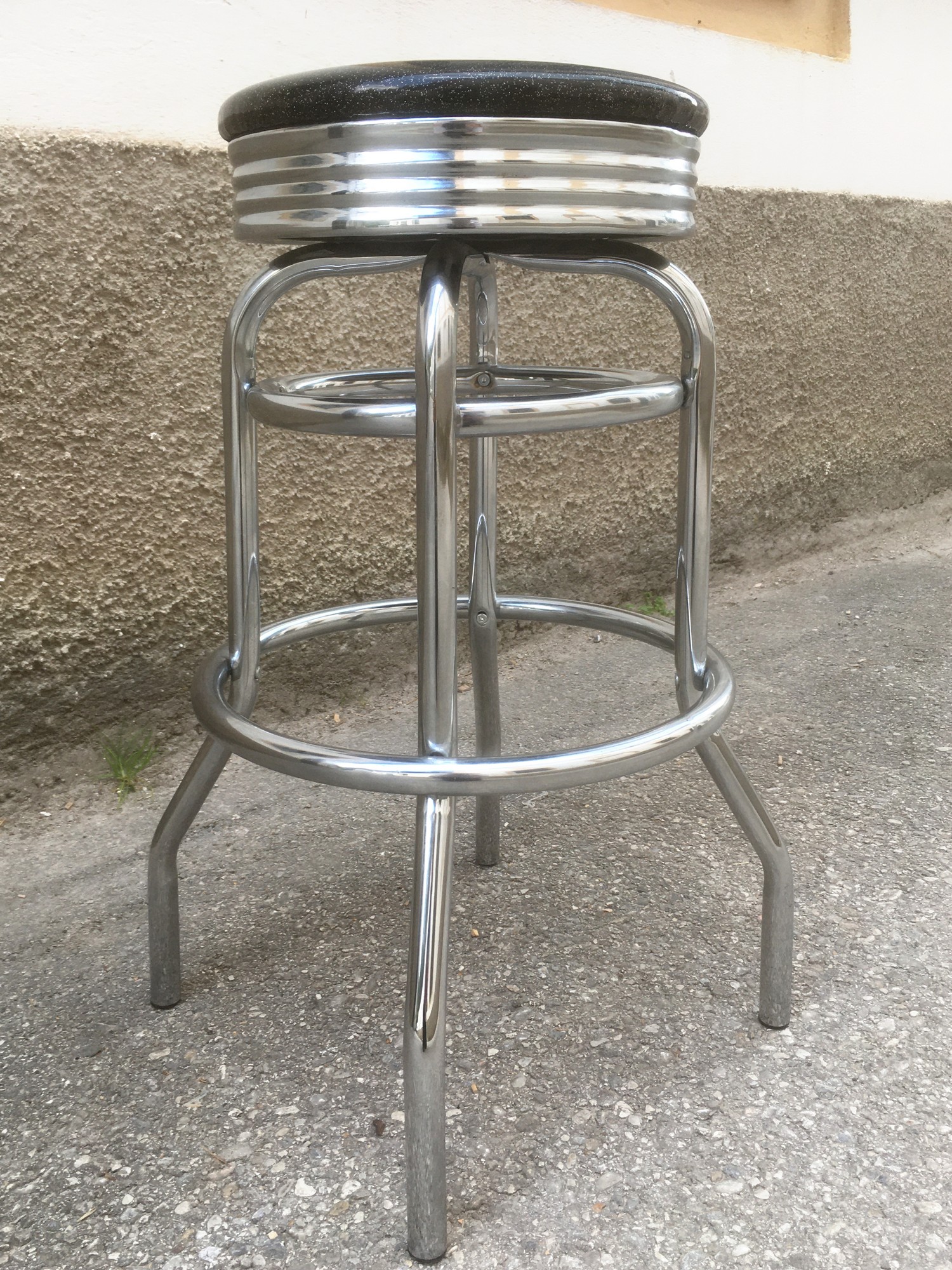 Barhocker American Rockabilly Stahlrohr Retrodesign Diner 50s Stuhl