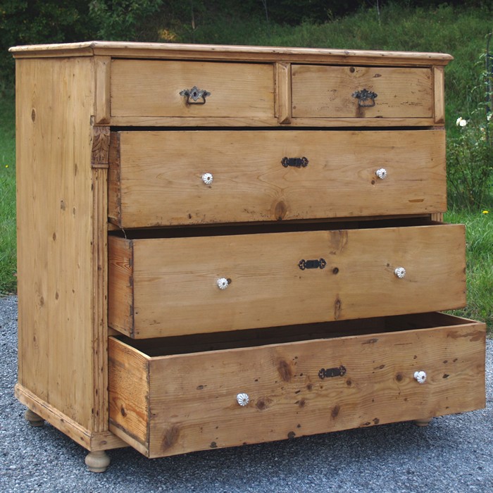 Kommode Naturholz Bauernschrank antik