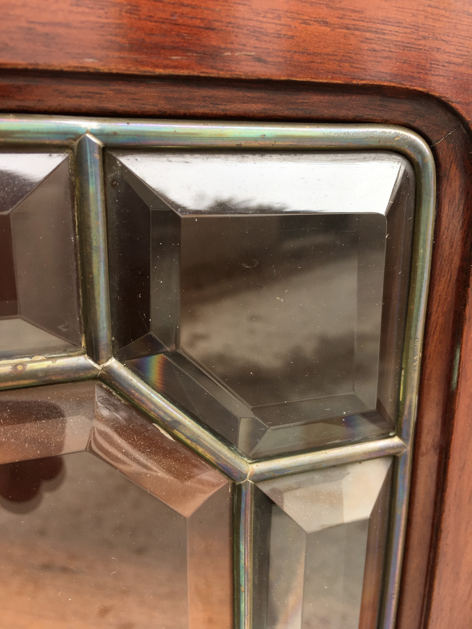 Vitrinenschrank antik Bücherschrank Vitrine Schrank Jugendstil Richard Ludwig Blumengirlanden