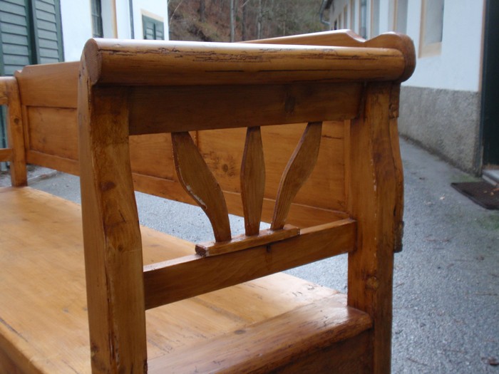 Truhenbank Weichholz antik