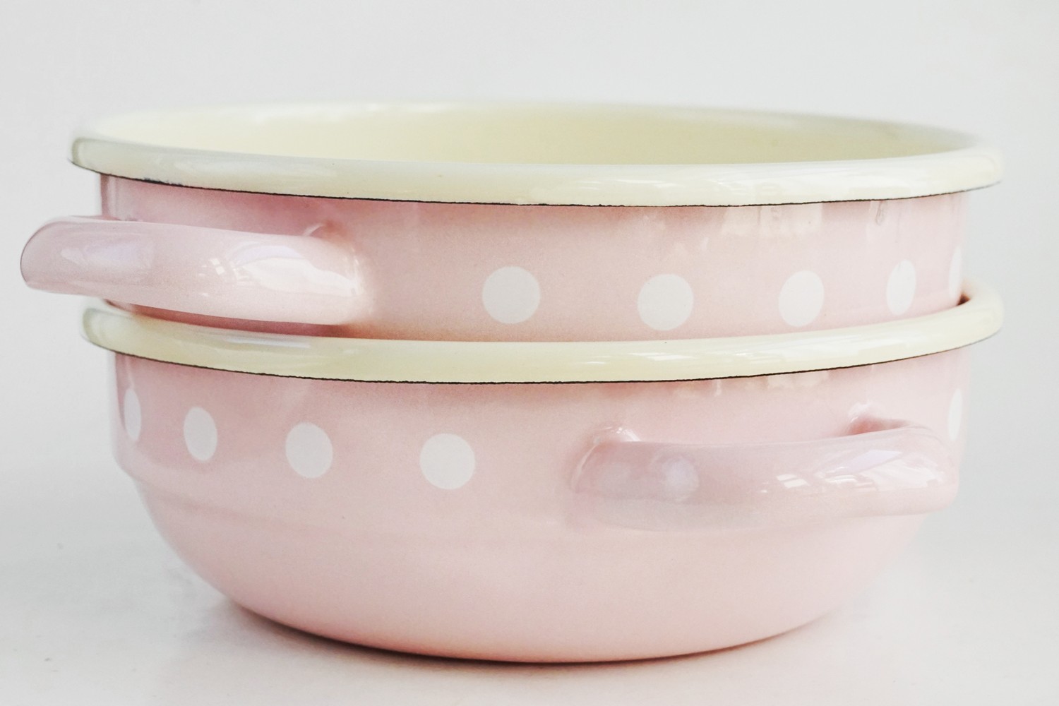 Schüssel Schale Email Polka Dots pink rosa Isabelle Rose handgemacht