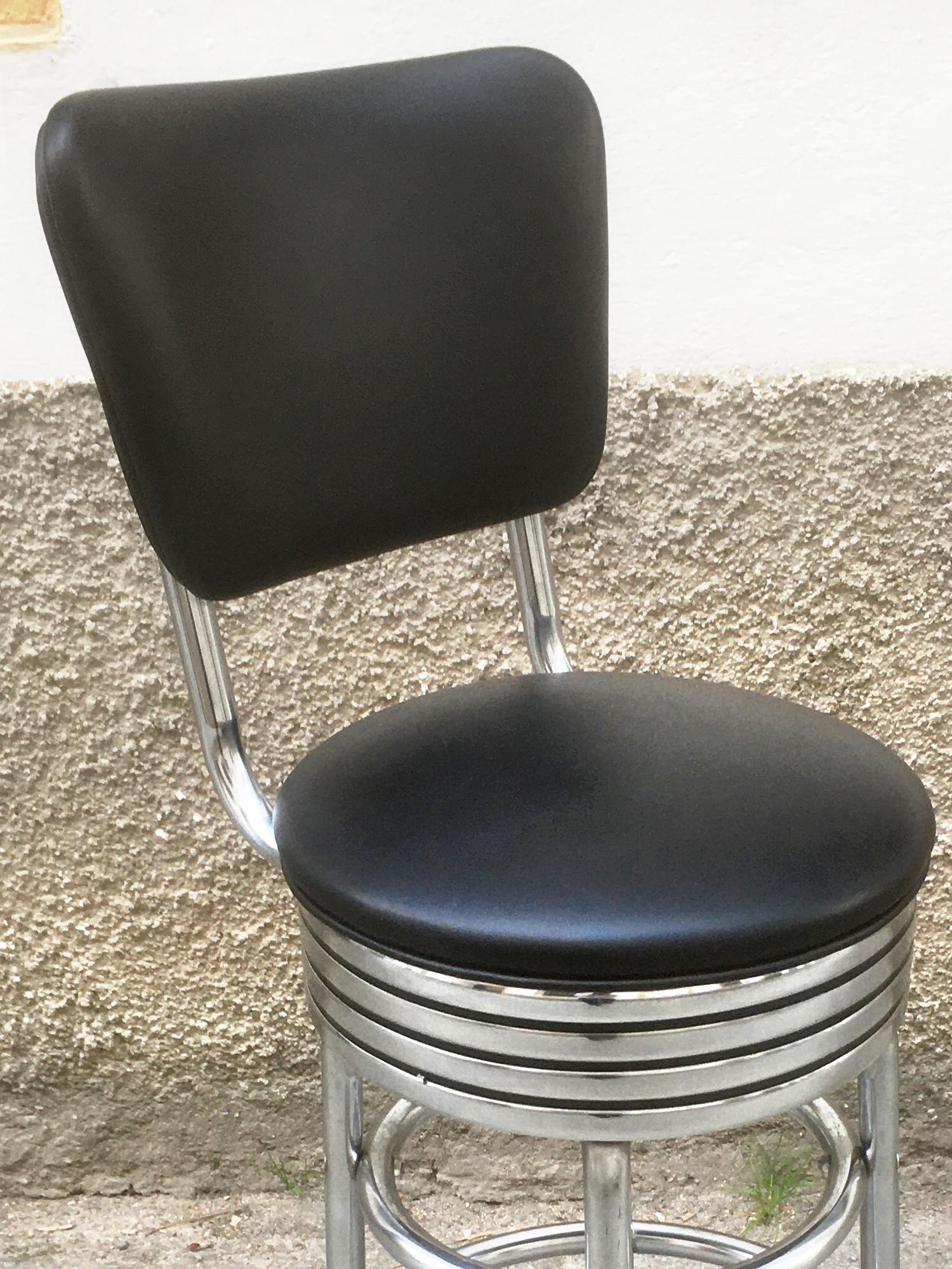 Barhocker American Stahlrohr Retro Rockabilly Lehne Diner 50s Stuhl