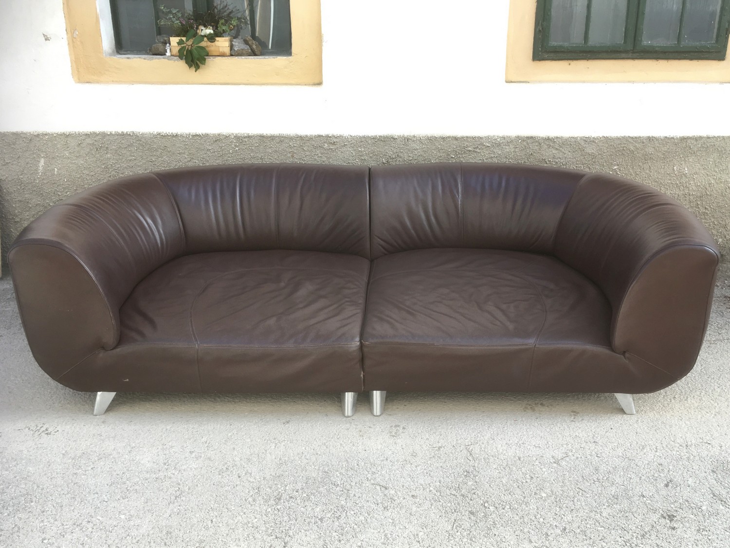 Bretz Sofa Chill Loveseat Riesensofa Leder braun Designklassiker