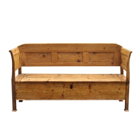 antike Truhenbank Vollholz