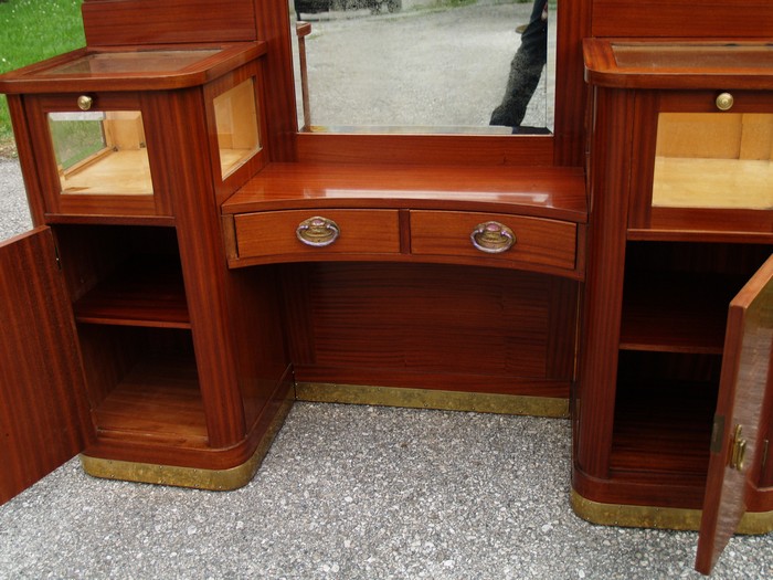 Jugendstil Spiegel Schrank antik