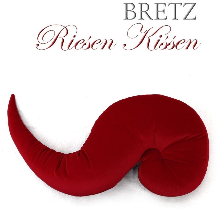 BRETZ KISSEN riesige Schnecke rot Samt Bretz Kissen Schnecke