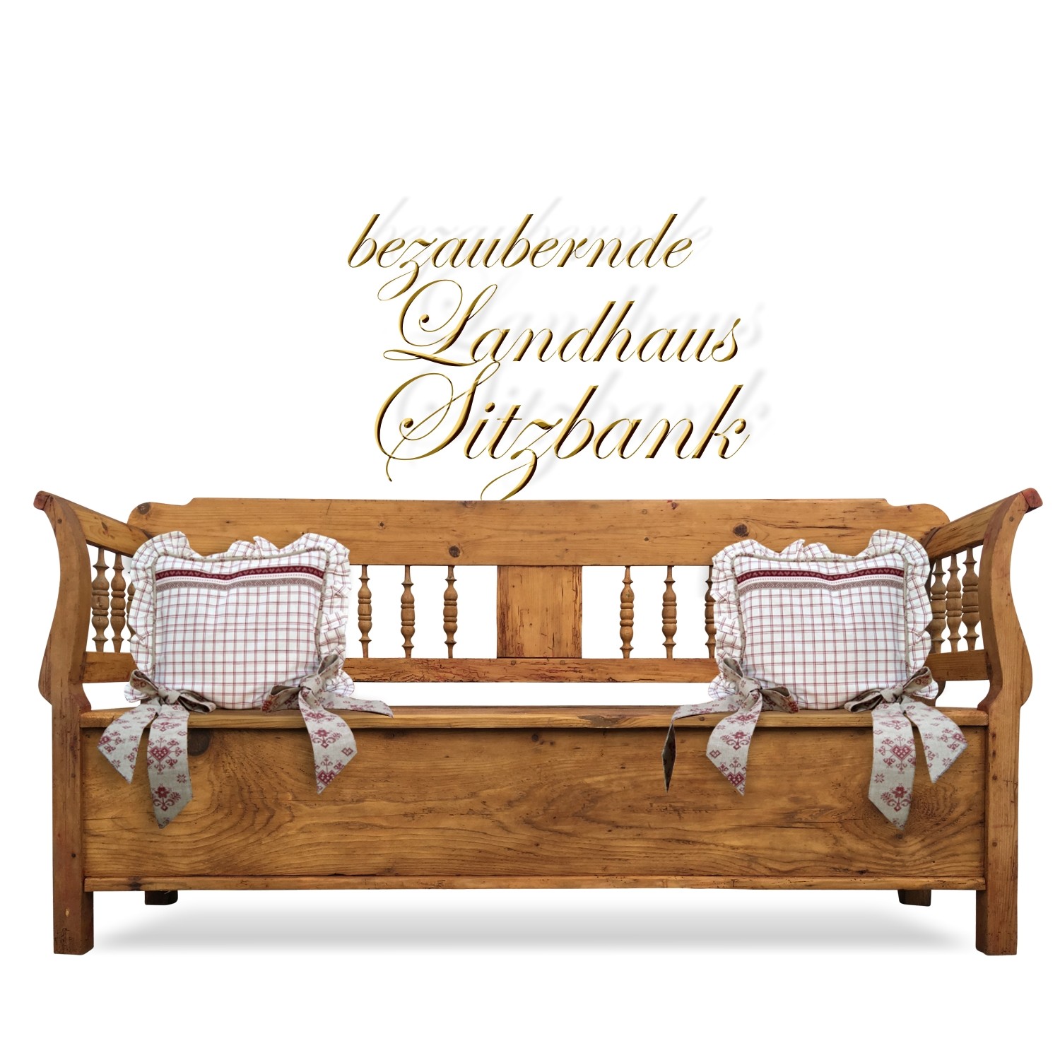 Truhenbank antik Sitzbank für Landhausstil Küche Küchenbank Kuechenbank Landhaus