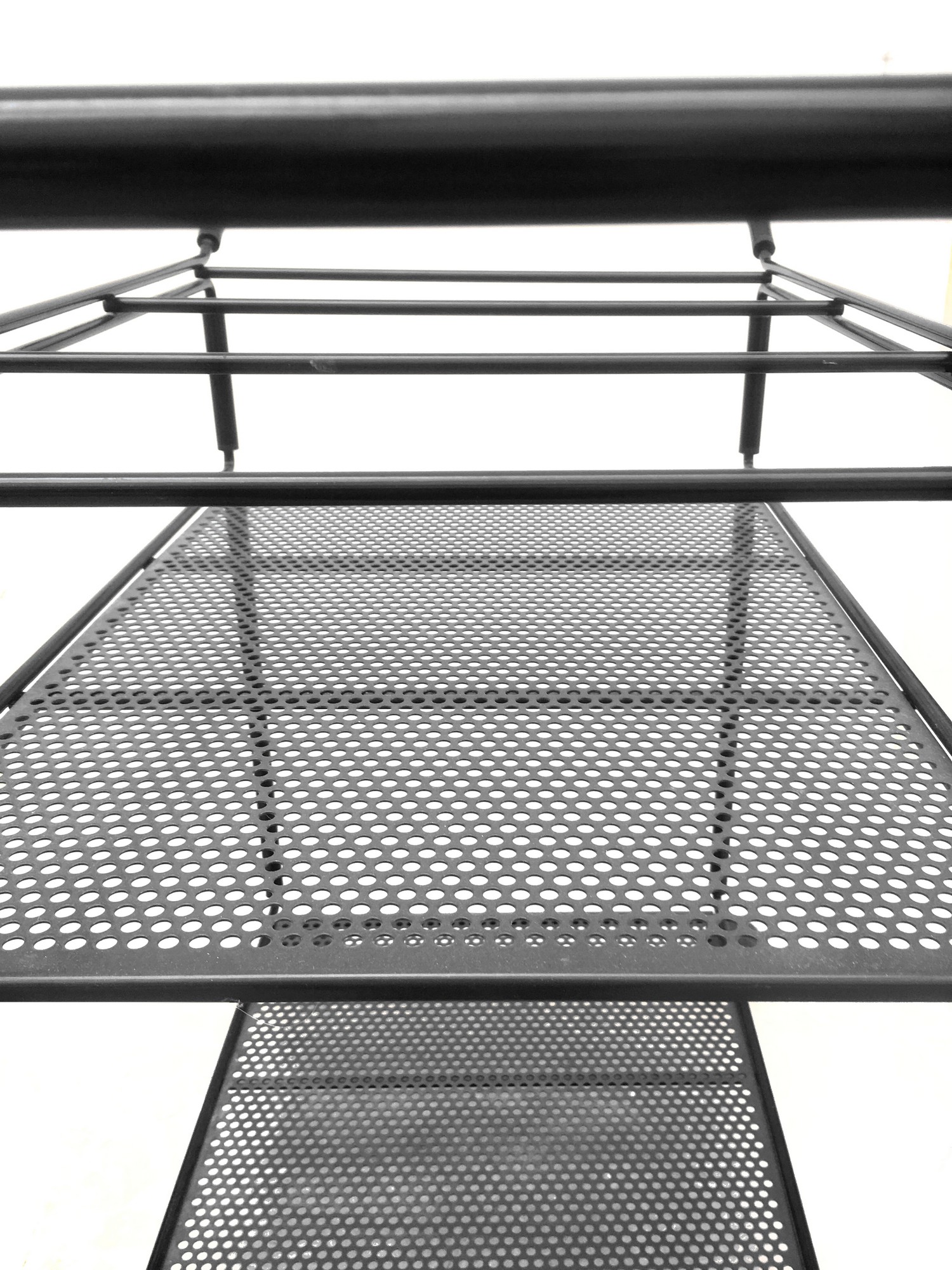 Metall Barwagen noir Industrialdesign Serviertisch Retro Metallmöbel