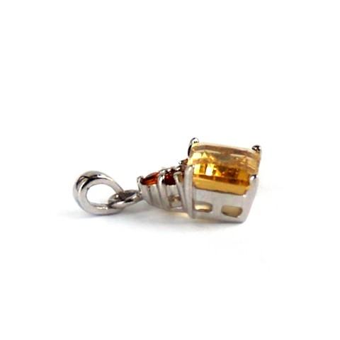 Citrin Anhänger 925 Silber Schmuck