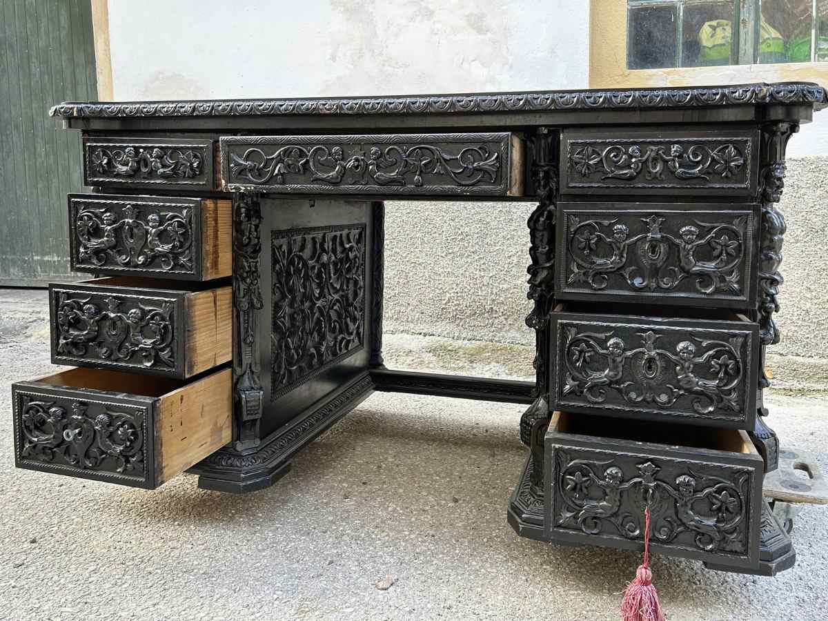 Antiquität Renaissance Schreibtisch antik Barock Möbel