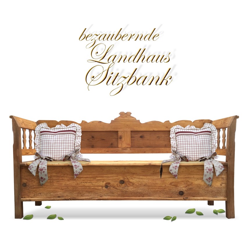 Truhenbank Sitztruhe antik Küchenbank Truhensitzbank Weichholz Truhenbank alt