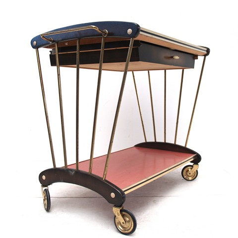 Serviertisch mit Rollen MidCentury