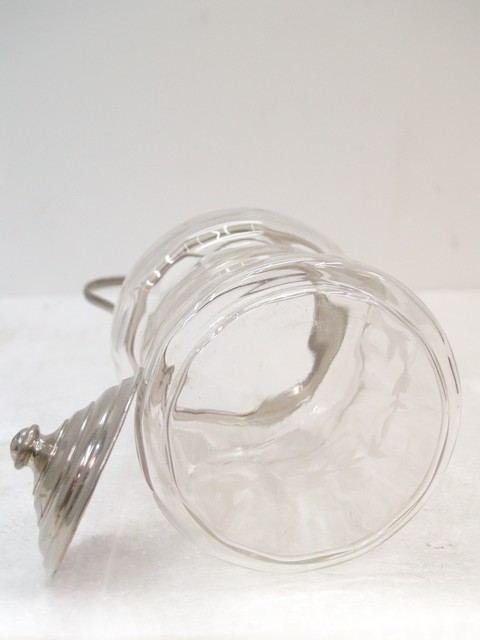 antike Glasdose Deckeldose